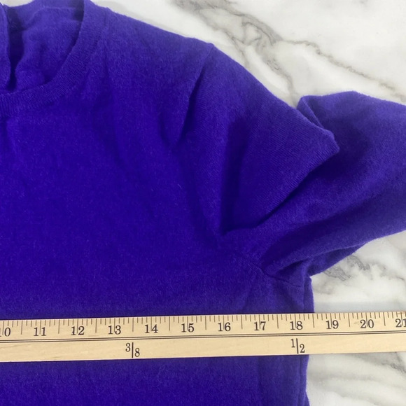 Talbots Pullover‎ Sweater Women Size Large Purple Lambswool Long Sleeve Knit - Picture 10 of 11